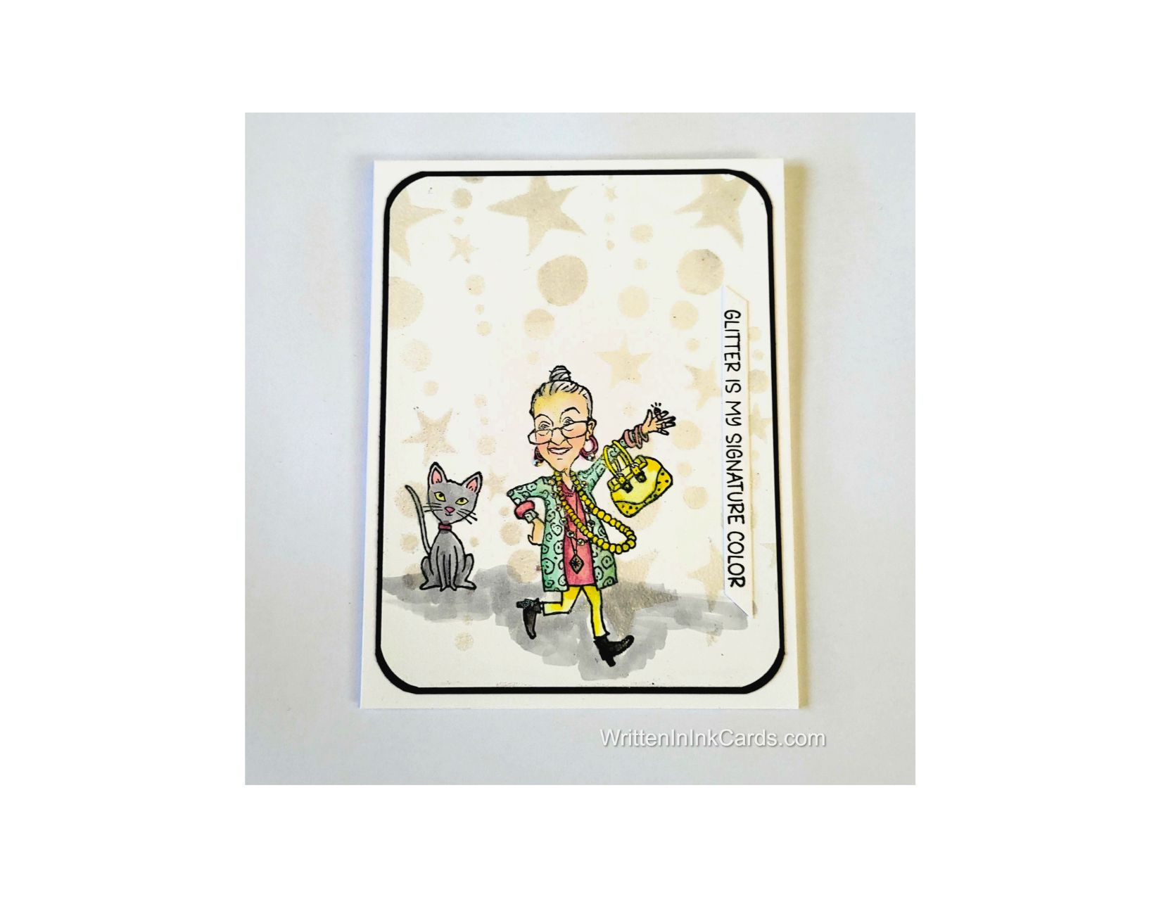 A  handmade card that celebrates the sparkle in your life