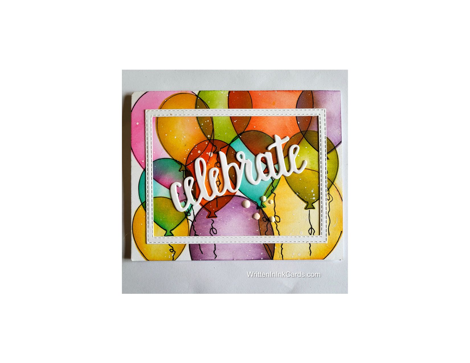 Create a beautiful card – celebrate with balloons