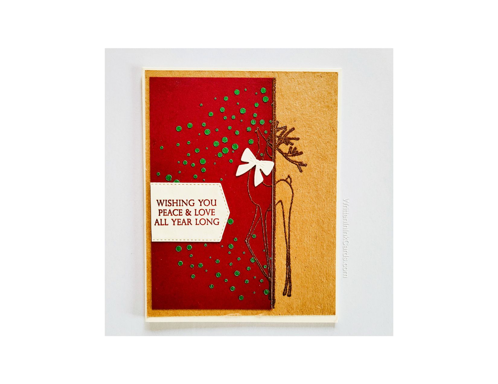 How to Make a Gorgeous Card with Dotted Wreath Stencil