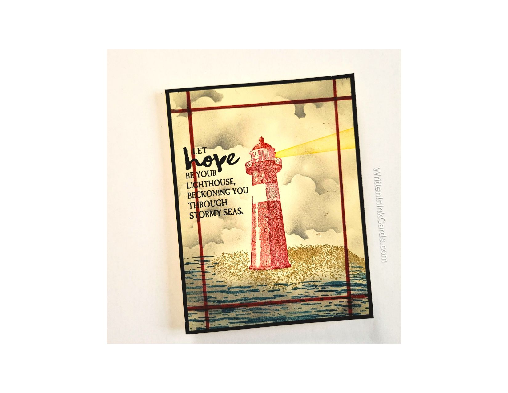 Send your Love in a DIY Card: Lighthouse and Clouds