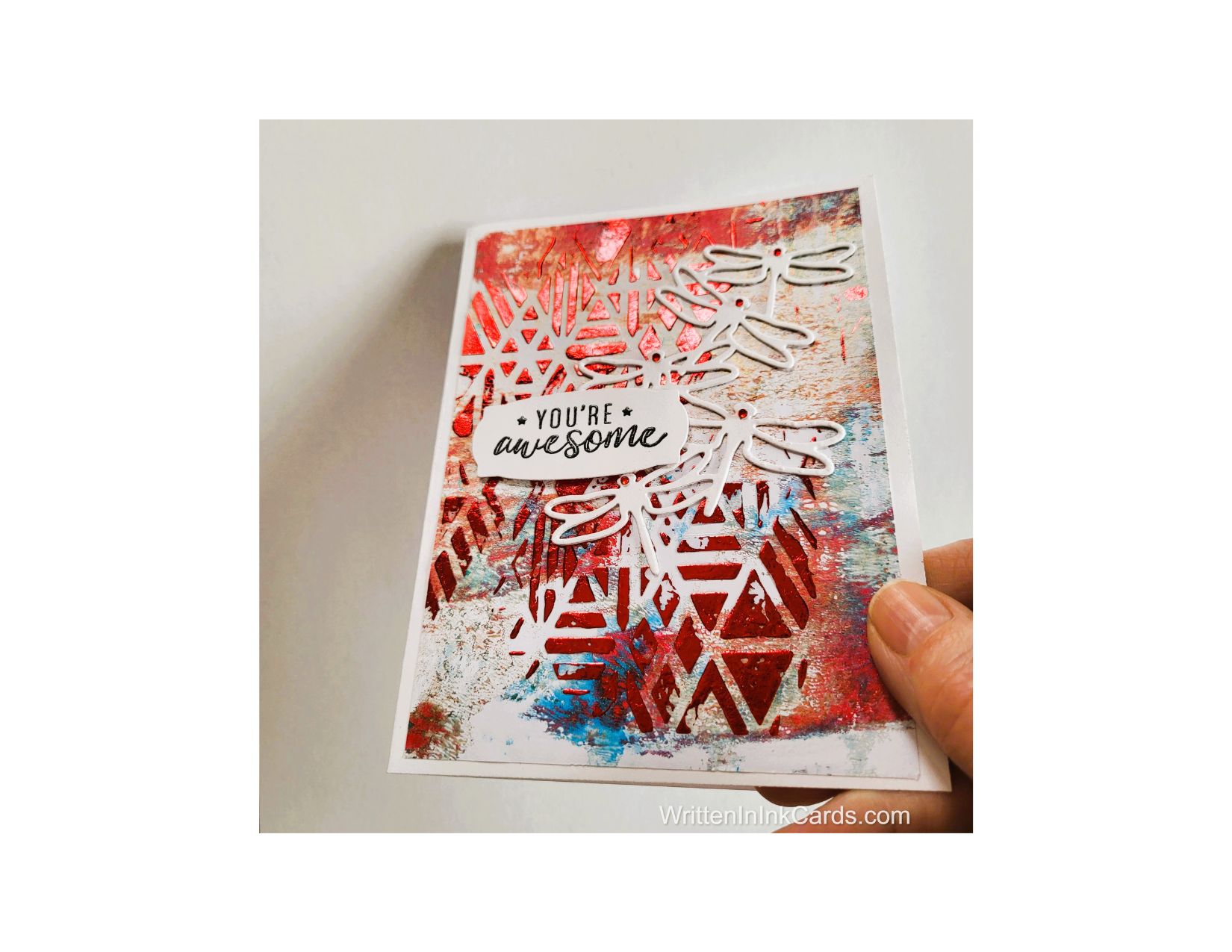 Elevate Your Card Designs By Foiling the Intricate Diamonds Stencil